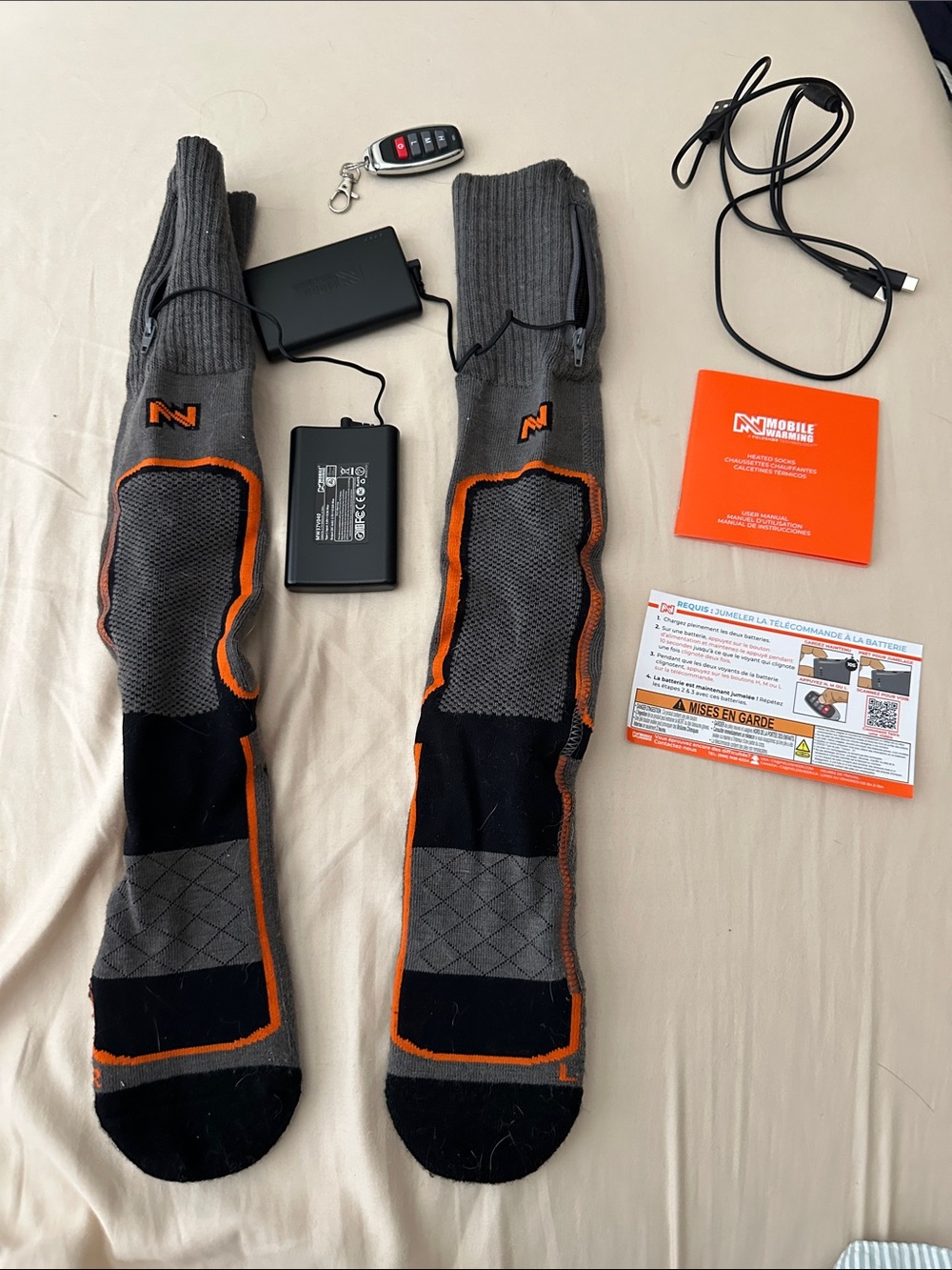 Mobile Warming Merino Heated Socks Size M